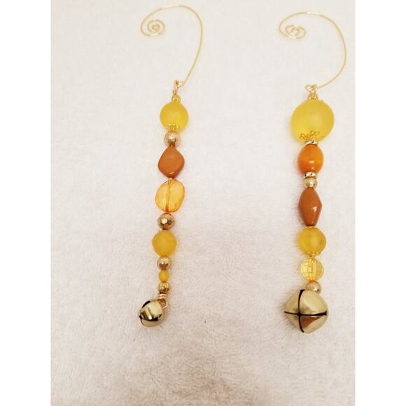 Four golden Christmas icicle ornaments c9 - Picture 2 of 8